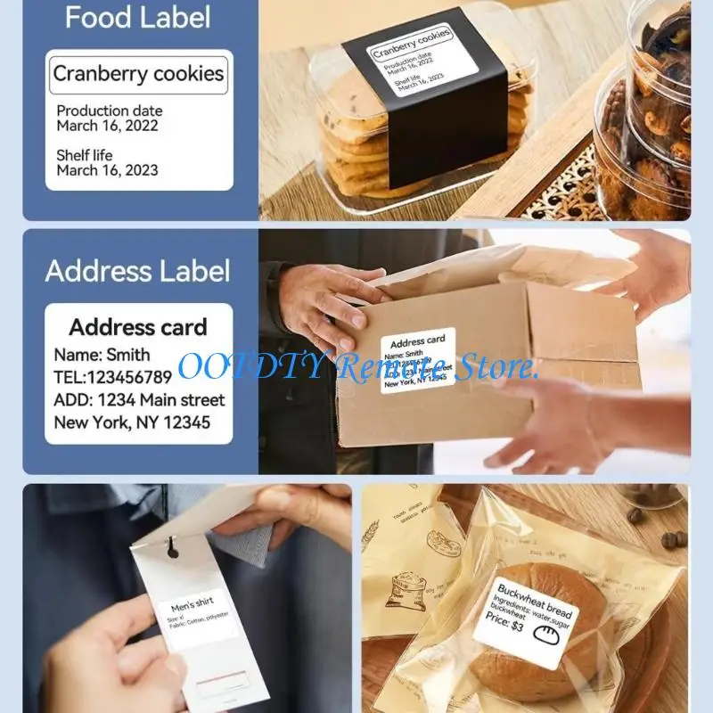 2롤 갭 디자인 열 라벨 40x30mm 파일 표지판 및 여행 품목을 쉽게 벗길 수 있음