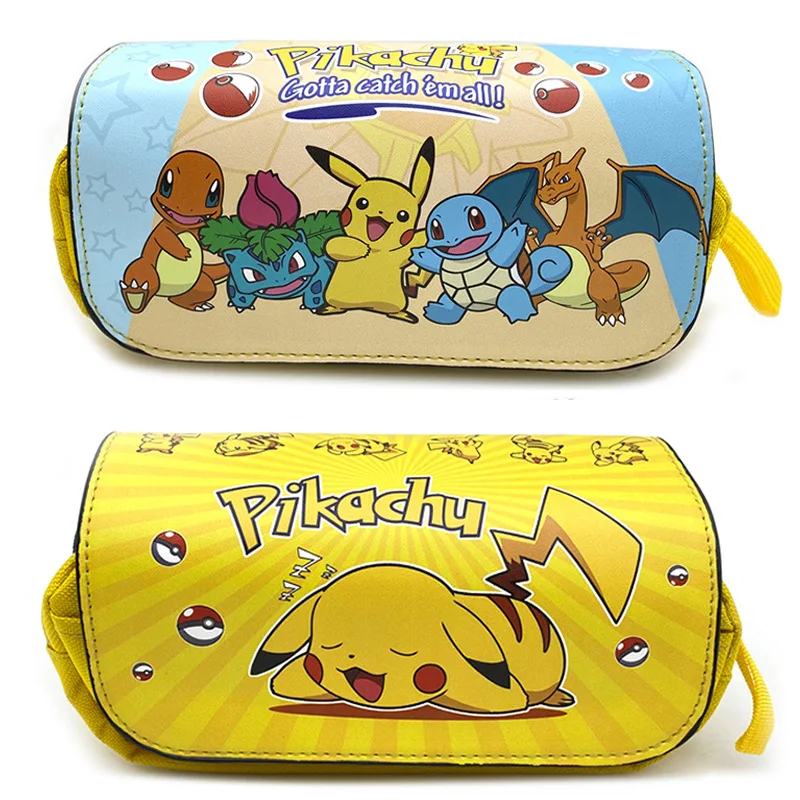 Pokemon Pencil Case Pikachu Anime Cute Stationery Box Student Men And