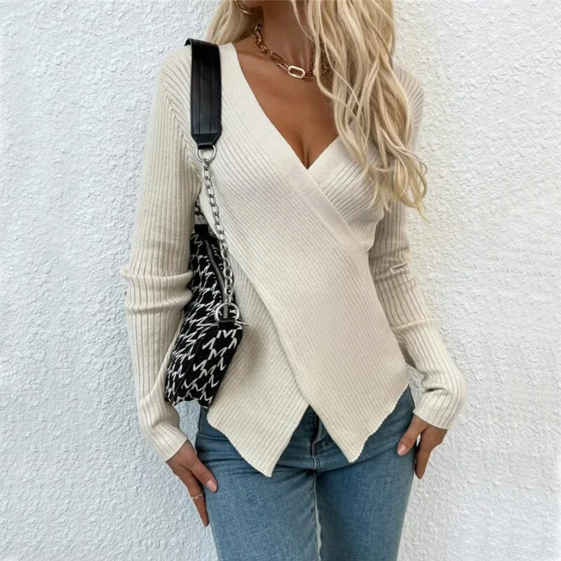 thumbnail image 1 of Suéter de primavera y otoño para mujer, jersey de punto informal, suéter elegante para mujer, tops Y2K, ropa de calle de moda para mujer, 1 of 4