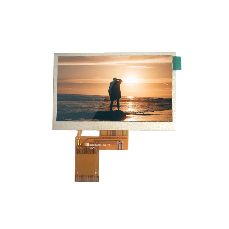 4.3 인치 480xRGBx272 ILI6485A 드라이버 350 밝은 TFT LCD 디스플레이 모듈 터치 없음 40PIN RGB