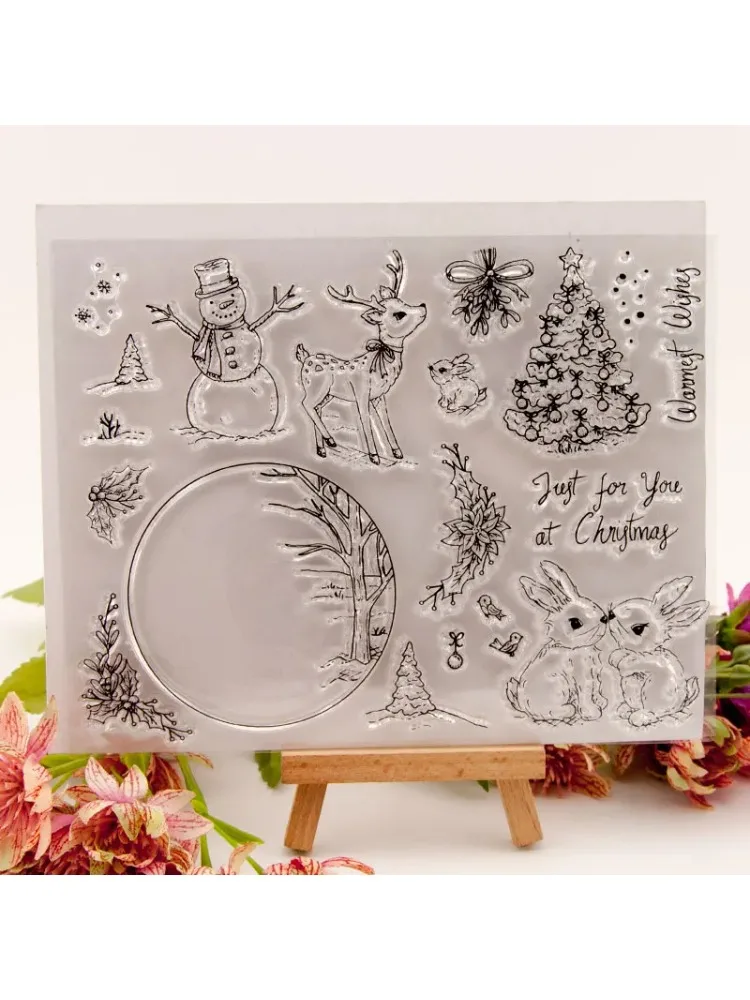Timbri Trasparenti Per Scrapbooking Natale - Fiocchi Di Neve In Silicone - Fai Da Te Card Making - 2