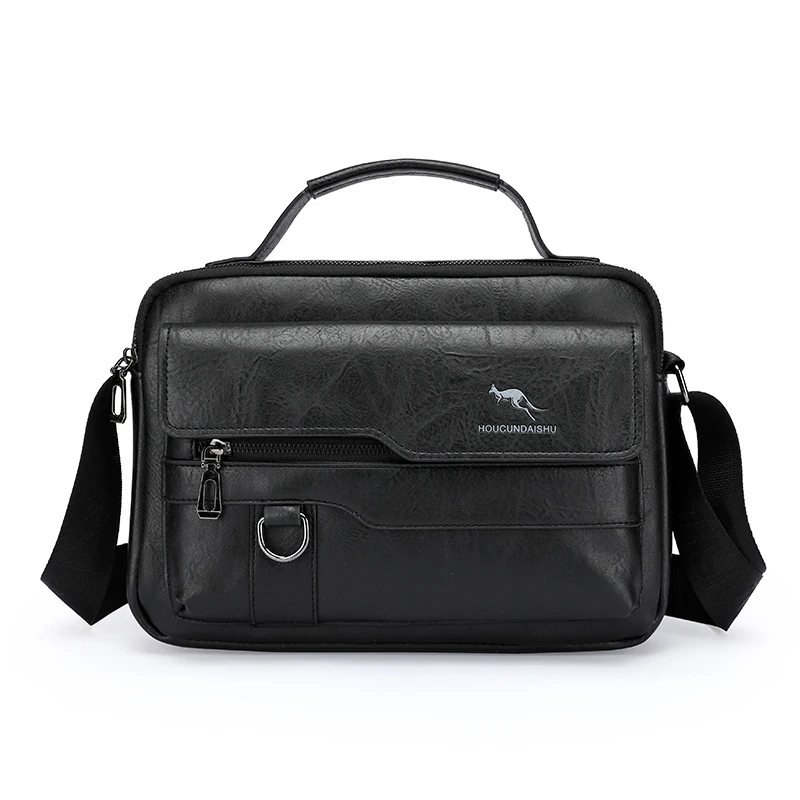 Luxury Brand Men's Crossbody Shoulder Bag For Husband Gift PU Leather Men Office Tote Business Messenger Side Bag Male Handbags