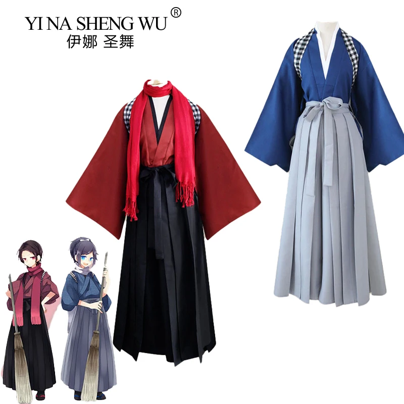 

Anime Sword Dance Kimono Traditional Japanese Style Asian Clothes Robe Role Play Dress Haori Fancy Disguise Women Men Costume