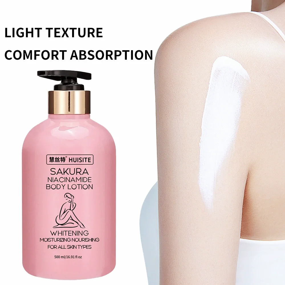 Sakura Body Lotion Hydrating Moisturizing Cream Dry Skin-Free Non-Greasy Body Lotion
