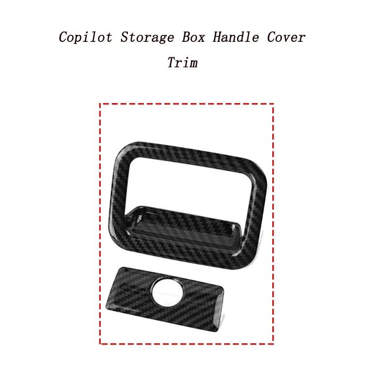

2 шт. коробка для хранения Copilot, ручка, отделка для Toyota Camry 2018 2019-2021, углеродное волокно, черные автомобильные наклейки для внутренней отделки