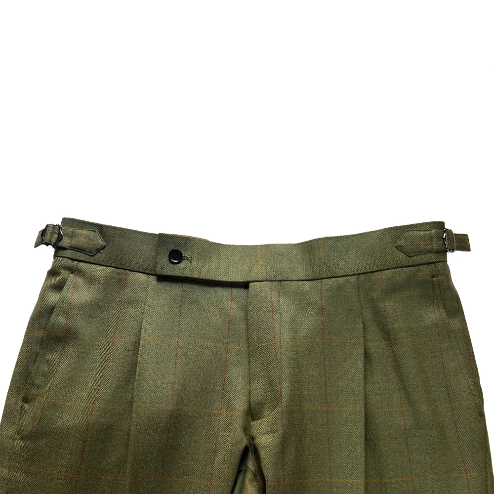 2025 Light Green Plaid Wool Pants Custom Made Dress Pants Tailor Made Suit Pants Custom Tailored Trouser Business Casual Trouser