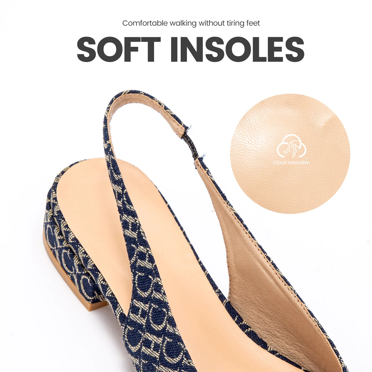 صنادل نسائية بكعب منخفض وحزام للكاحل، مقدمة مفتوحة...