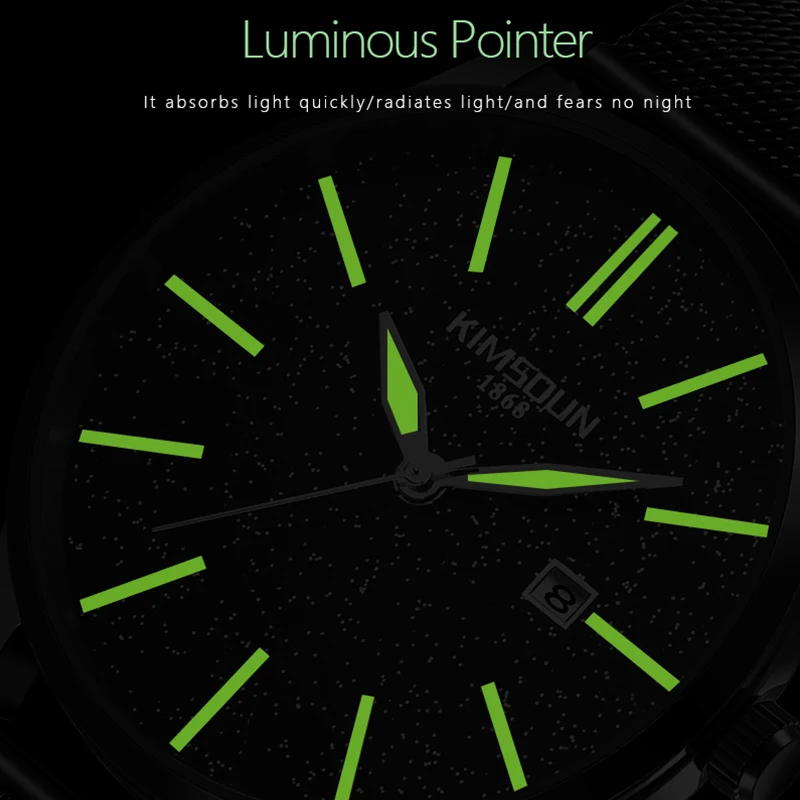 Fashion Starry Sky Dial Watch Men Simple Round Stainless Steel Quartz Wristwatch Casual Luminous Waterproof Male Clock Cheap New