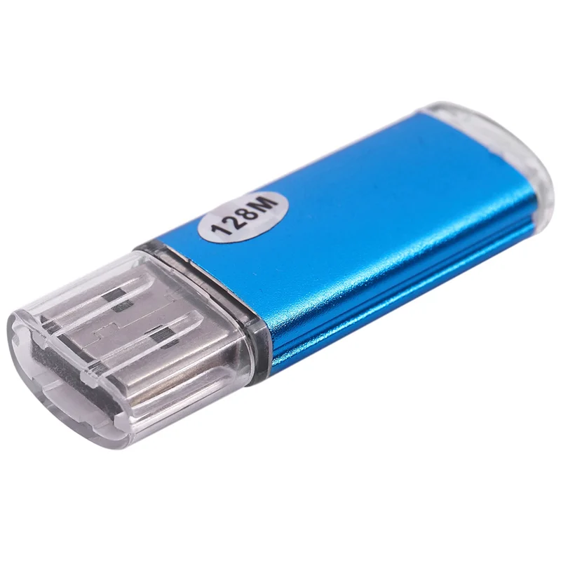 Y43A-100개 USB 메모리 2.0 메모리 스틱 플래시 드라이브 128MB 선물 블루