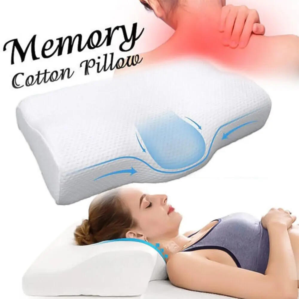 Memory Foam Pillow Contour Neck Back Support Orthopaedic Firm Sleeping Pillows 6