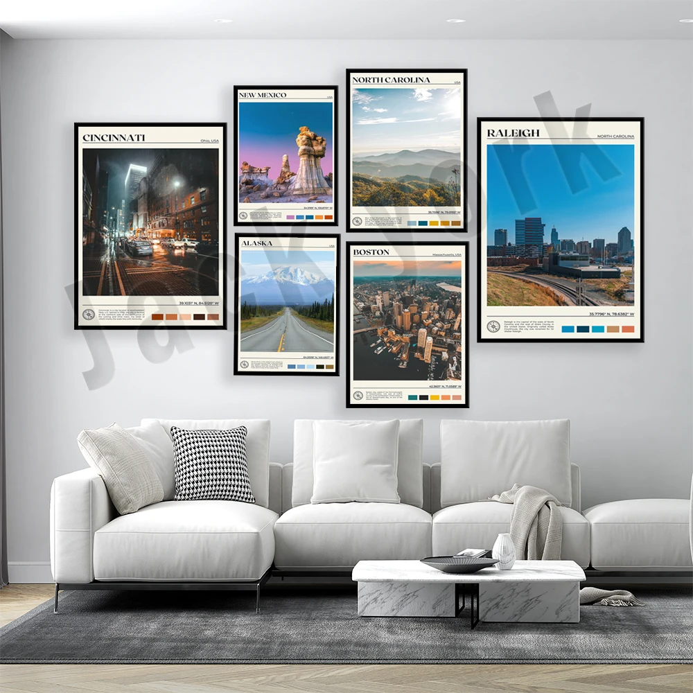 

Vermont, Wyoming, Alaska, Massachusetts, Texas, North Carolina, Cincinnati, Ohio, Hawaii, North Carolina, Kentucky travel poster