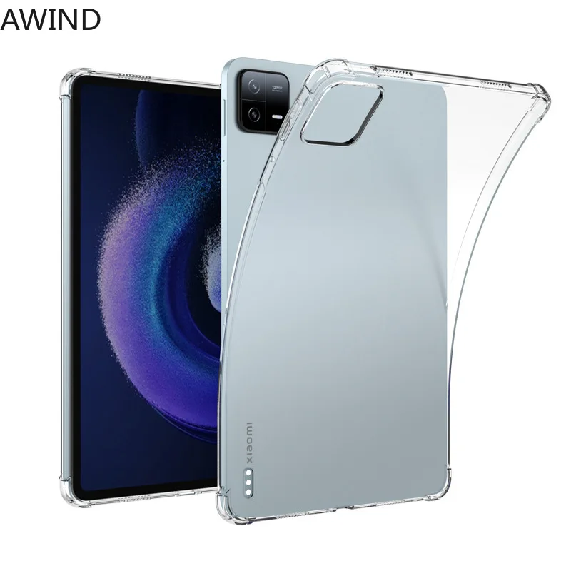 

Airbags Soft TPU For XiaoMi Pad 6 Pro 11 inch 2023 Case Clear Cover for MiPad 6 11" Transparent Case Silicon Back Tablet Co