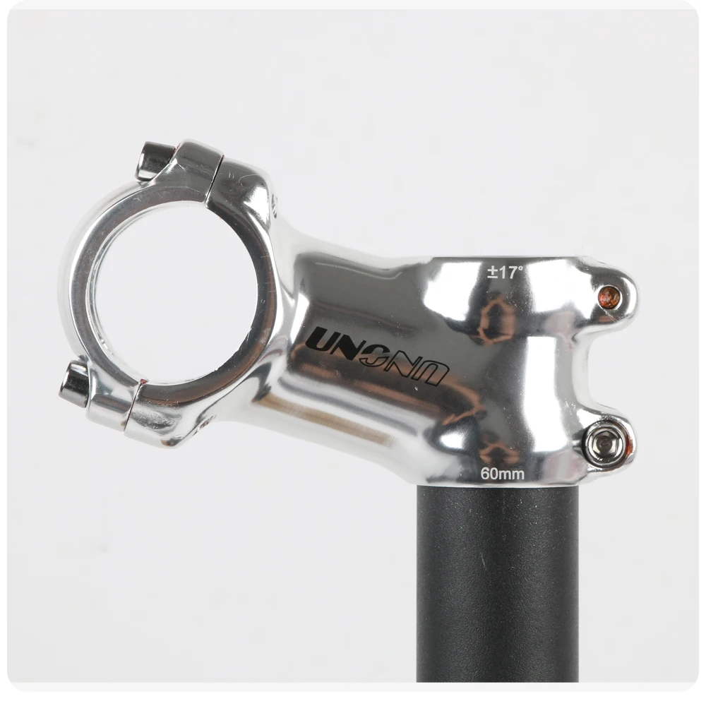 UNO Poliert Silber Fahrrad Stem UNO 7 17 35 Grad Aluminium Legierung Berg MTB Zubehör Bike Lenker Vorbauten 28.6*31,8mm – Detail 9