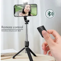 Portable Bluetooth Selfie Stick Retractable Multifunctional 103CM Phone HoldeTripod With Selfie light Wireless Remote Shutter - Image 5
