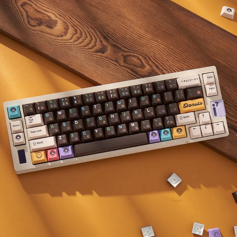 conjunto completo, perfil cereja, PBT, tintura-sublimação, teclado mecânico, 153 chaves