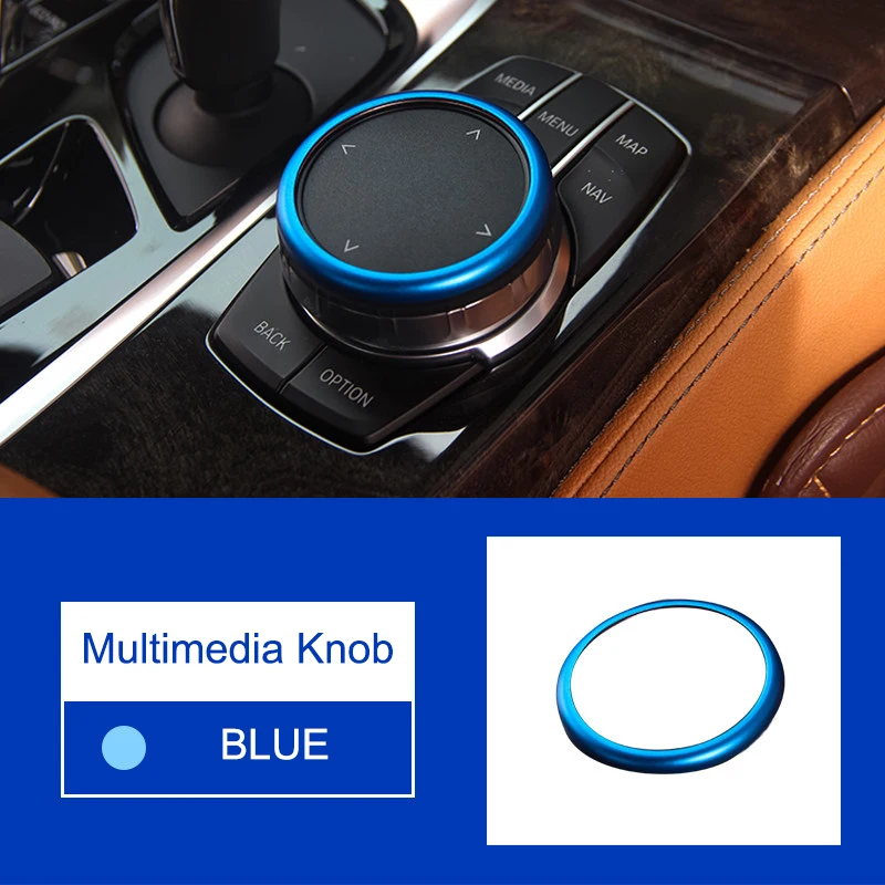 

Car Control Multimedia Knob Button Frame Decorative Cover Trim Ring Sticker For BMW 5 Series G30 G38 X3/G01 X4/G02 Car Styling