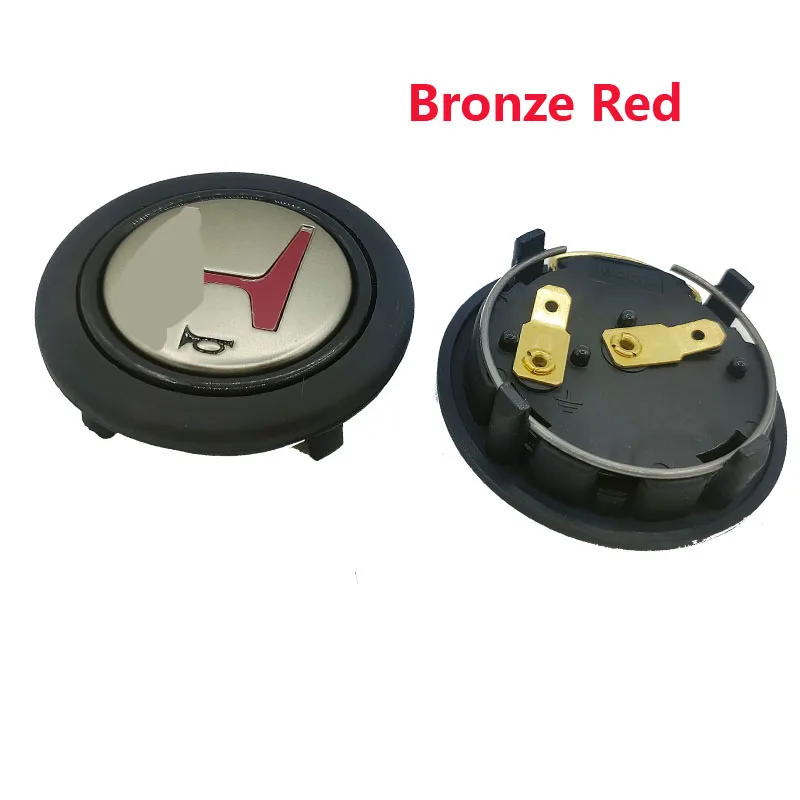Horn Switch Steering Wheel Switch Modified steering wheel horn button JDM ABS racing horn switch push cover universal H cap steering wheel auto parts decorat