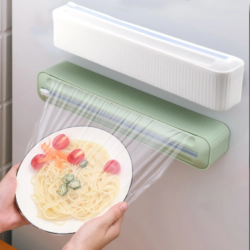 

Magnetic Cling Film Wrap Dispenser Plastic Wrap Cutter Food Wrap Dispenser Kitchen Tool Non-toxic Baking Paper Cutter
