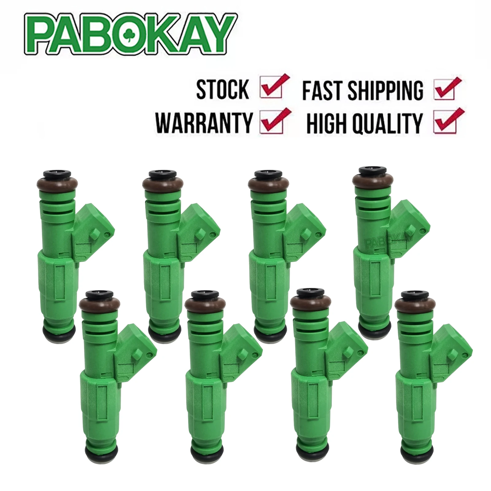 

8 pieces x FOR Audi S4 A6 Volvo Holden Ford Green Fuel Injector 0280155968 M-9593-F302 13586335 22853741 20923680 25920615