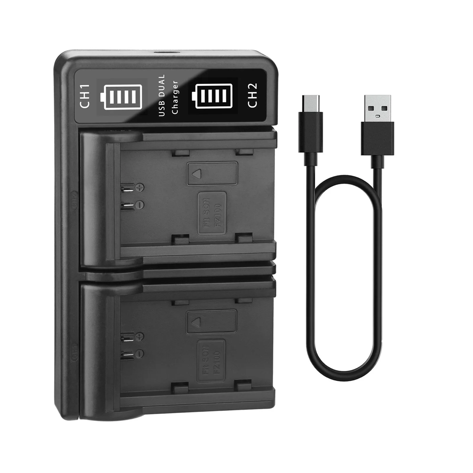 High-Speed Dual USB Charger for Sony NP-FZ100 Batteries