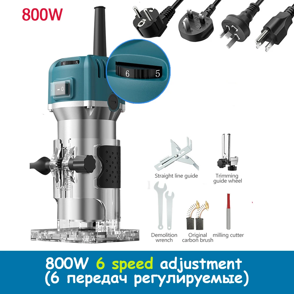 DIY Woodworking Electric Trimmer Wood Milling Engraving Slotting Trimming Machine Carving Machine Router Wood