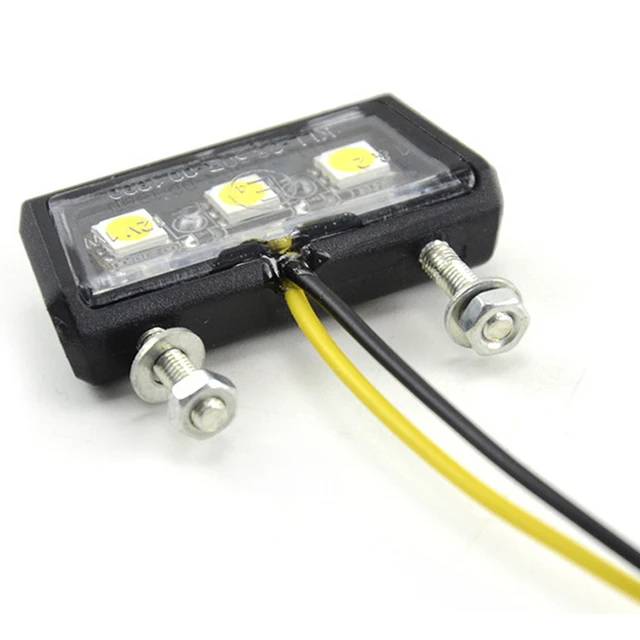 Luz LED impermeable para matrícula de motocicleta, accesorios para moto,  12V, gran oferta, 1 unidad - AliExpress