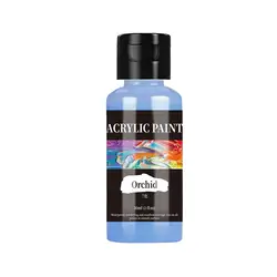 Vibrant 24 - Color Acrylic Paint Set - Perfect for Fabric, Clothing, Leather, and DIY Projects (Sky blue)