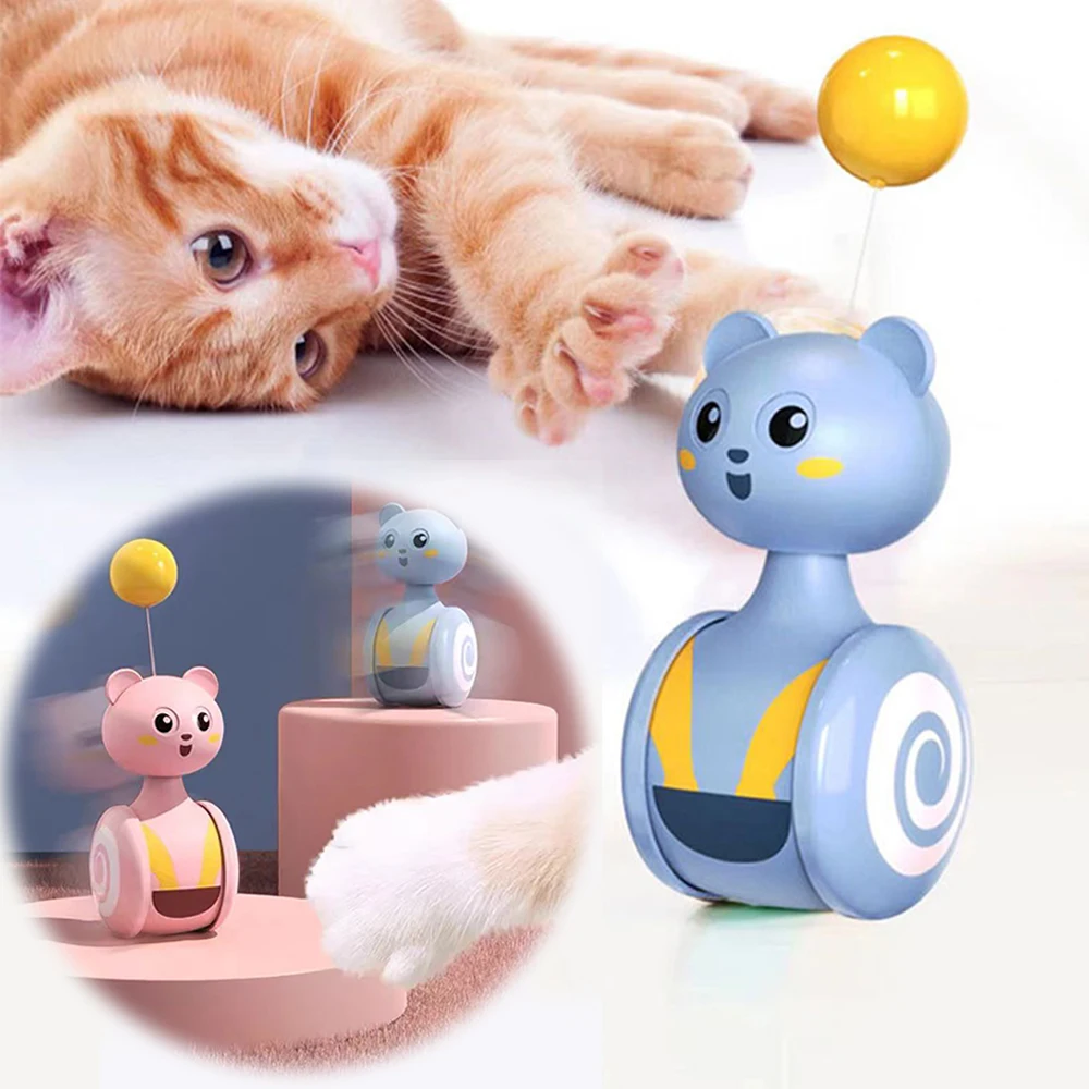 

Cat Toy Automatic Interactive Wheel Toy For Boredom Rolling Teaser Feather Wand Rotating Ball Cat Dog Pet Products Accessories