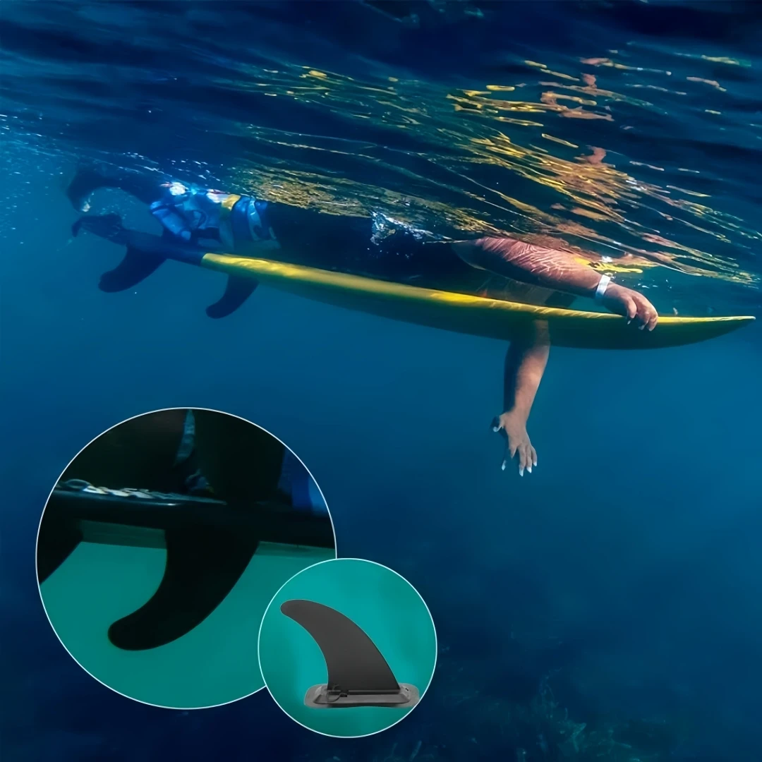 Pinna singola da surf da 9 pollici con base di montaggio, pinna staccabile per Stand Up Paddle Board, pinna di ricambio stabile per SUP Board - immagine 6