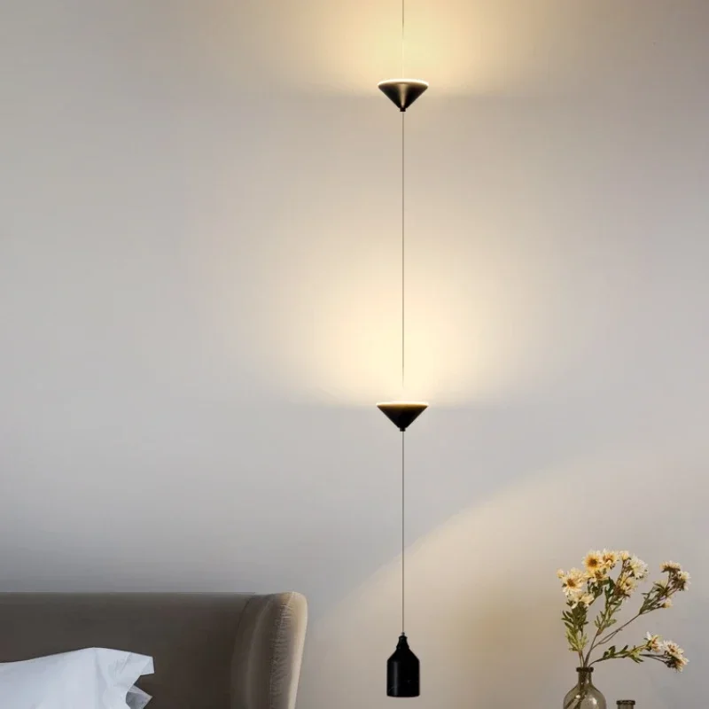 

Bedroom Bedside Chandelier Minimalist Creative Living Room Small Droplight Master Bedroom Bedside Suspension Wire Ambience Light