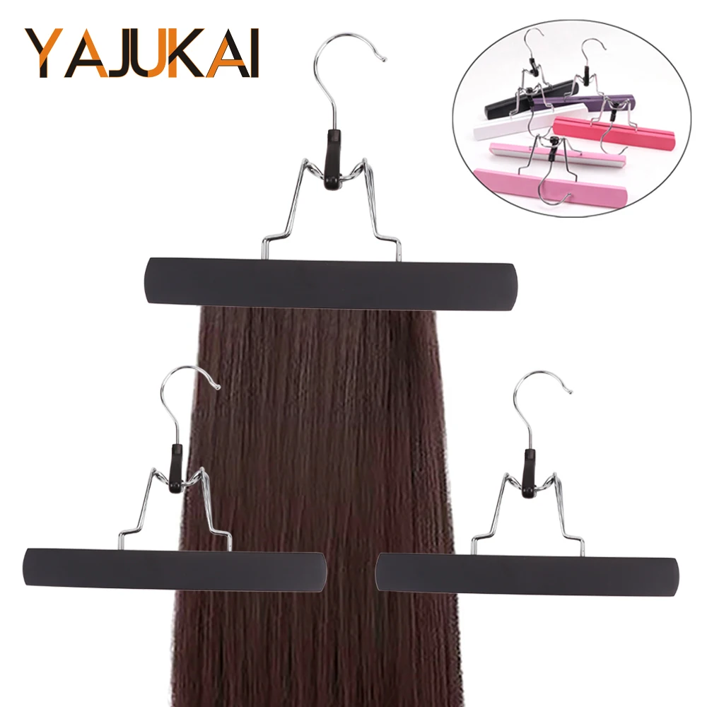Hair Extension Hangers for Wig Storage Space Saving Hanging Storage Clips with Hook for Hairpin Weft Extension Clothes Pins