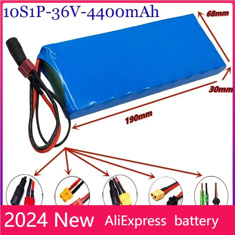 

New 36V battery 10S1P 4.4Ah 36V 4400mAh 18650 lithium ion battery pack ebike electric car bicycle scooter belt 20A BMS 250-500W