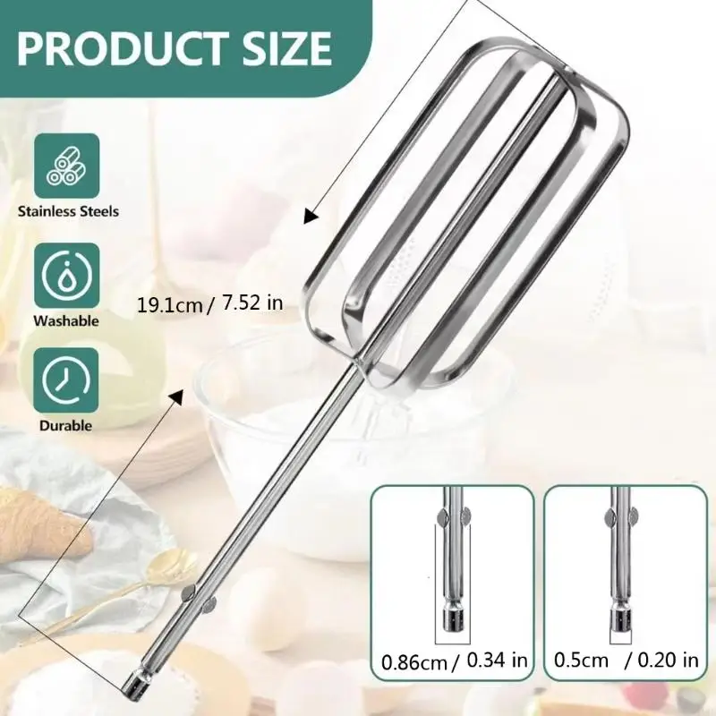 Eggs Beater 2Pcs B46E Multifunctional Rotary Mixer
