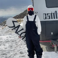 Unisex Men Women Ski Pants Suspenders Trousers Windproof Waterproof Warm Snow Jumpsuit Outdoor Snowboarding Sports Hiking Pants 1