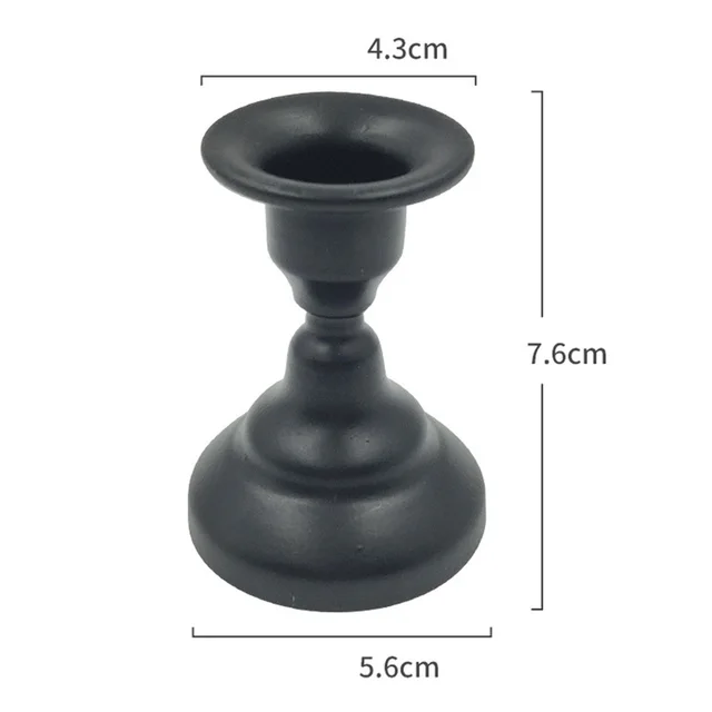 Vintage Metal Candlestick Candle Holders Pillar Iron Art Candlestick For Wedding Party Decor Mini Retro Candle Stick Stand 3