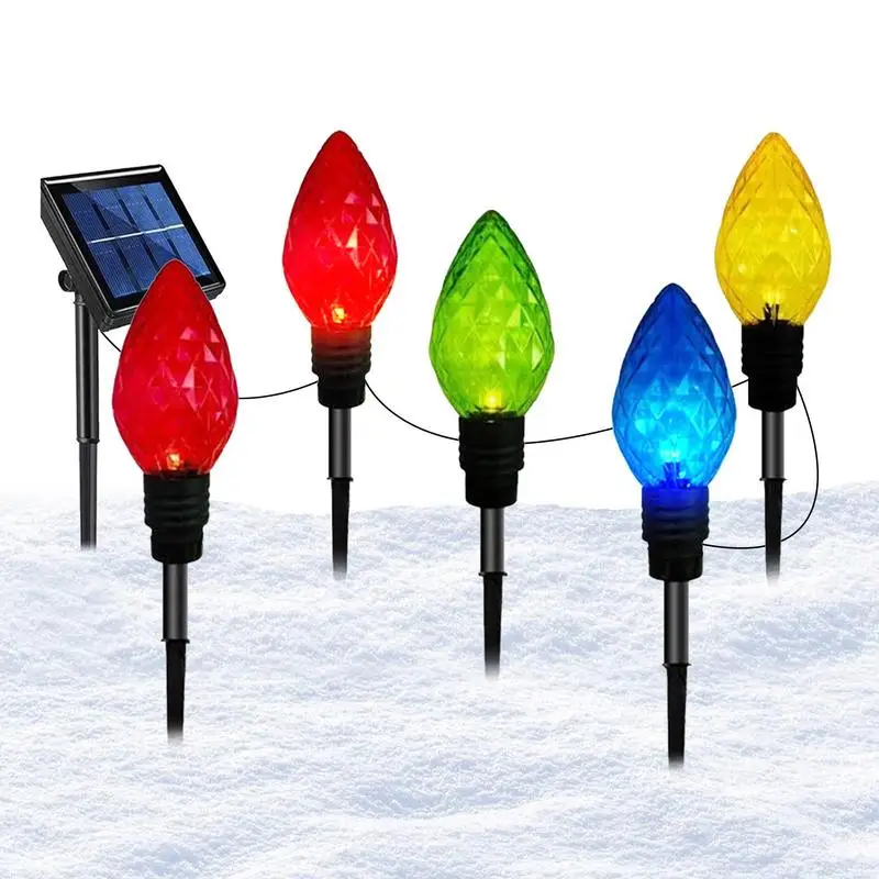 Pathway Lights Solar Powered 5X Solar Powered Garden Pathway Lights Garden Light Long Lasting Outdoor Lighted Stake