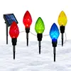 Pathway Lights Solar Powered 5X Solar Powered Garden Pathway Lights Solar Garden Light Long Lasting Outdoor Lighted Stake 1