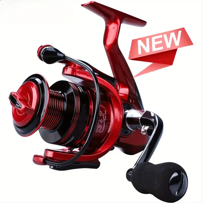 محمل معدني كامل 13 + 1BB بكرة صيد دوارة 5.5:1 سلسلة سحب سلس 1000-5000 يمين/يسار لاسترداد المياه العذبة والمياه المالحة