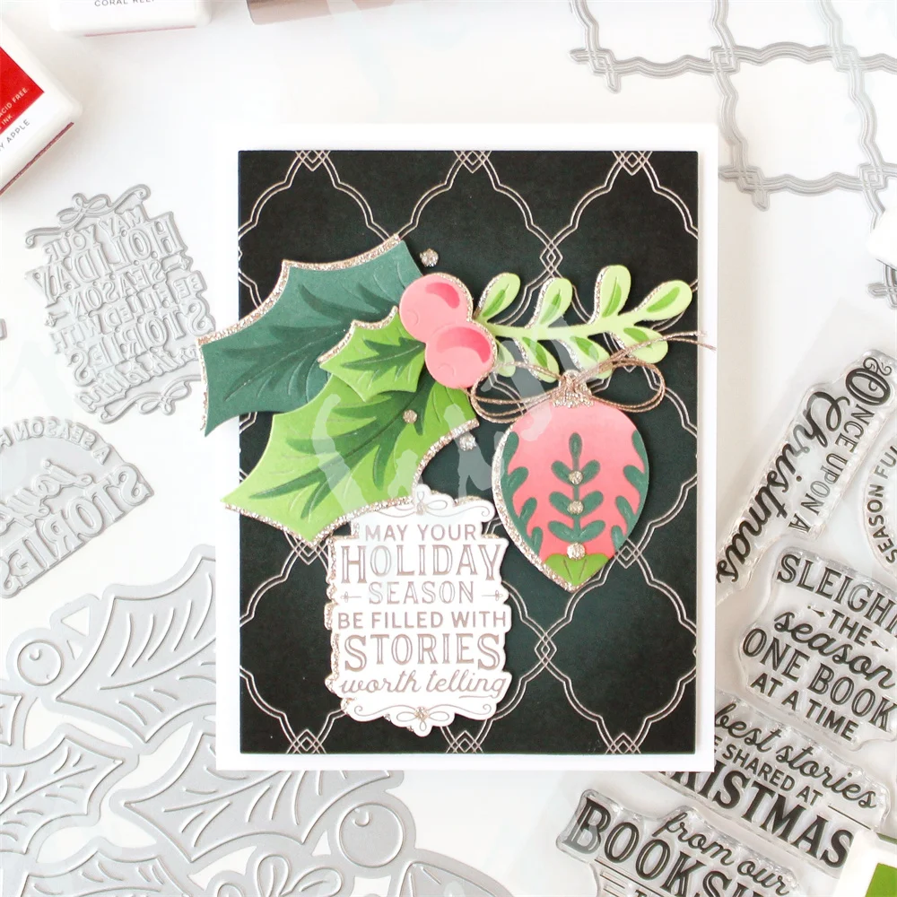 인터레이스드 콰트르 포일 프레스 플레이트 및 커팅 다이 스크랩북킹 새로운 금속 컷 다이 공예 용품 제작용