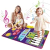 2 in 1 Piano Mat for Kids Keyboard & Jazz Drum Musical Mat Touch Play Carpet Baby Toddlers Music Instrument Montessori Toys Gift 1