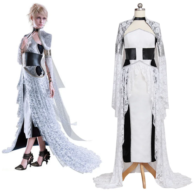 

Game Final Fantasy XV Lunafreya Nox Fleuret Cosplay Costumes Woman Party Evening Dresses Halloween Outfits