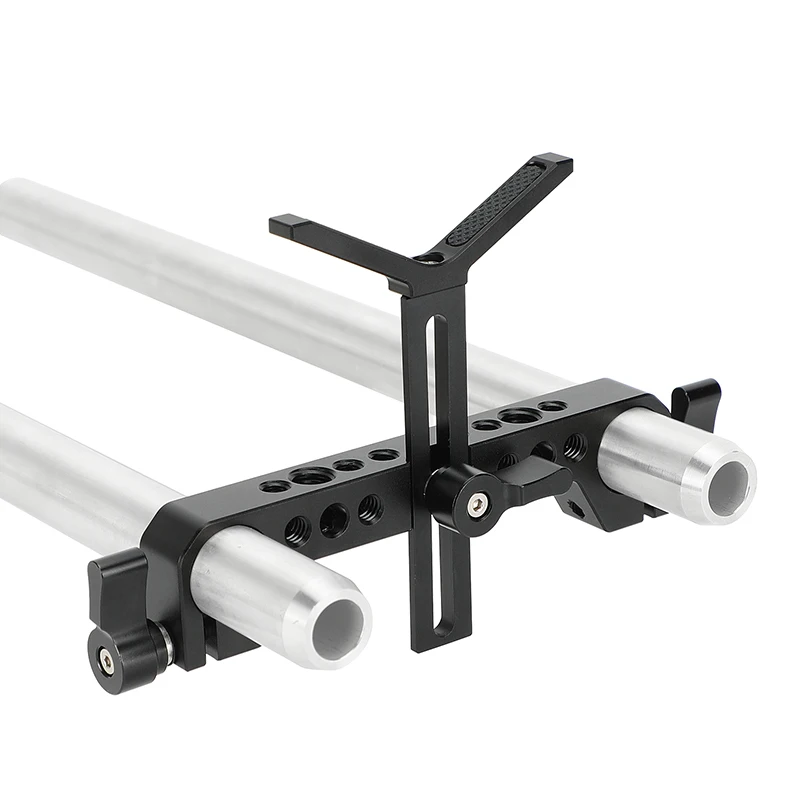 Camera 19mm Y-Shaped Lens Support Bracket Holder Height-adjustable For DSLR Shol