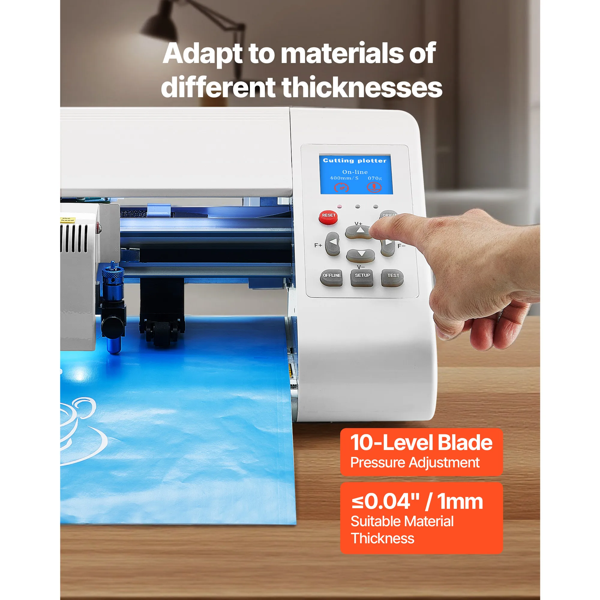 SucceBuy Cutting Machine Automatic Edge Detection Vinyl Cutter w/Design Software and Materials Compatible w/Multiple File Format 6
