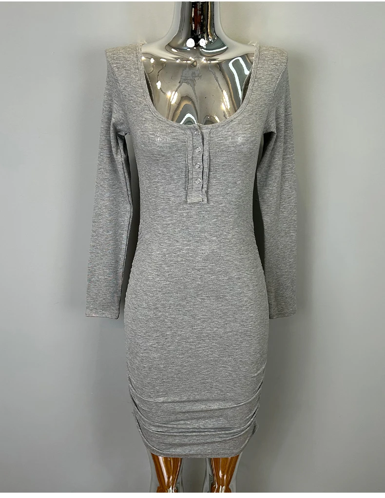 Women's Half-Zip Bodycon Mini Dress