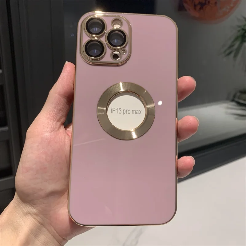 New luxury case for iphone 11 12 13 mini pro MAX back cover bumper etui capa CD pattern plating dropshipping
