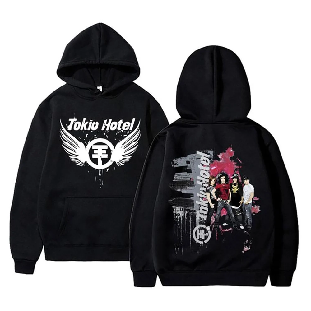 Tokio Hotel Hoodies Rock Band Rapper Kaulitz 89 Print Sweatshirts Men Women Hip Hop Streetwear Hoodie Oversized Y2K Clothes