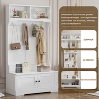 Anajqaqia Ensembles de armoires, armoires d'entrée, armoire de rangement, étagères murales, ensembles de chambre à coucher, portemanteau, avec espace de rangement 1