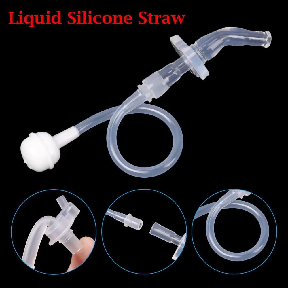 10pcs Multi-style Nozzle Replacement Straws Liquid Silicone Sippy Bottle Cup Mouth Baby Feeding Accessories Water CUP Straw