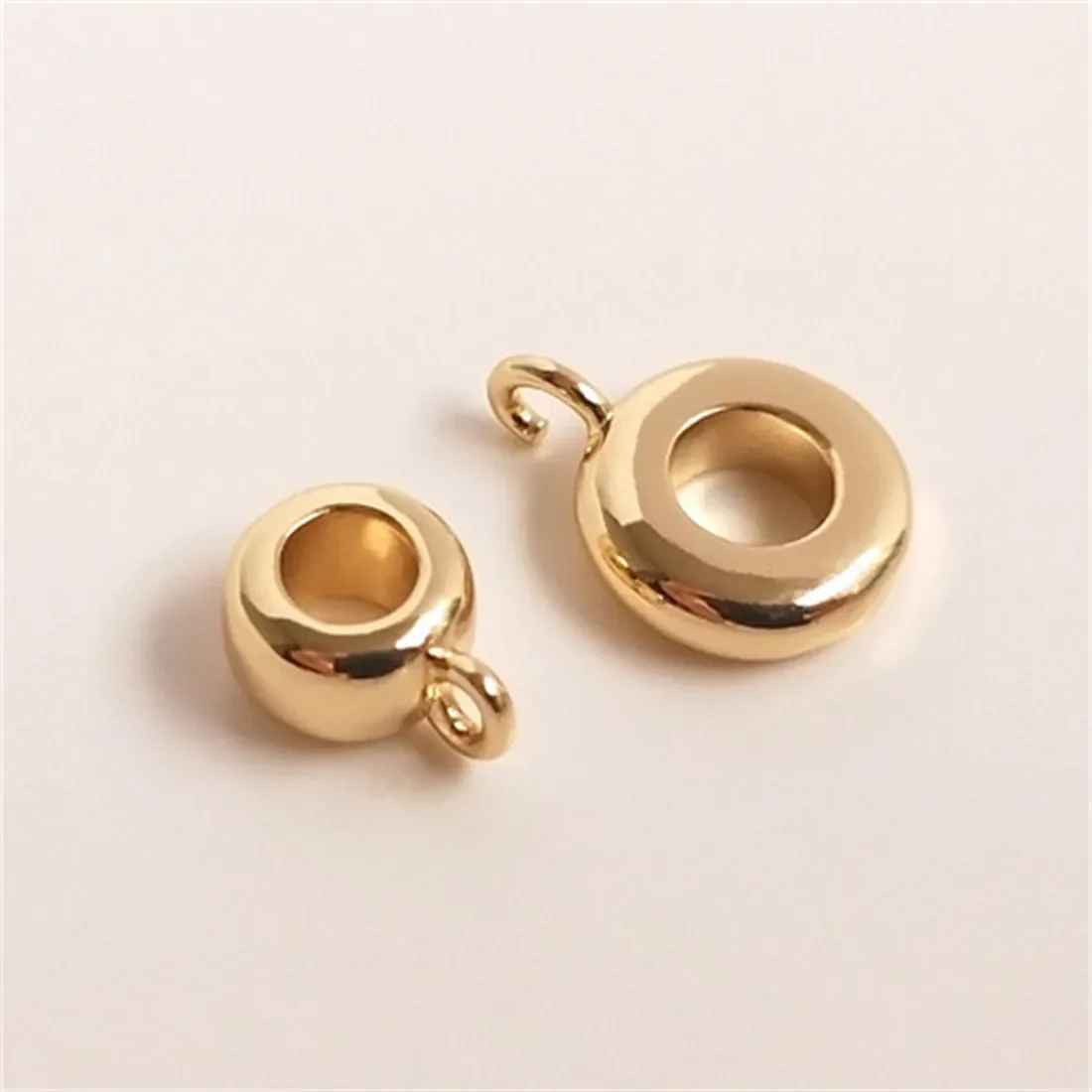 

14K Gold-filled Copper-plated Real Gold Spacer Bea Wheel Beads Bea Open Loo Lifting Rings DIY Bracelet Bracelet Accessories C134