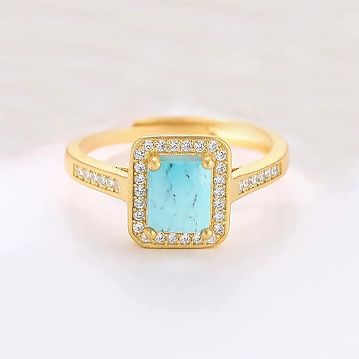925 Sterling Silver Micro Pave Cubic Zirconia Bezel Cup Ring fit 5X7mm Rectangle Cabochon Setting Ring Base Finding Jewelry